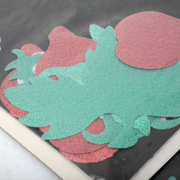 Vintage Tulip Treasures Iron On Patches Lame Strawberry Autumn Harvest 90s Leaf - Picture 5 of 10